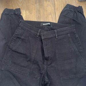 Black jeans Express Brand Straight high rised